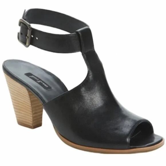 Paul Green Shoes - PAUL GREEN Heels Sandal Madonna Black Leather Ankle Buckle Strap Peep Toe 5.5 8